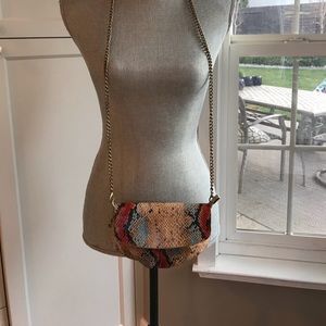 Snake print small crossbody purse